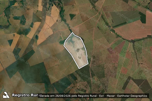 Imagem de satélite de FAZENDA SANTA VITORIA - PARTE 1 em Santa Vitória - MG