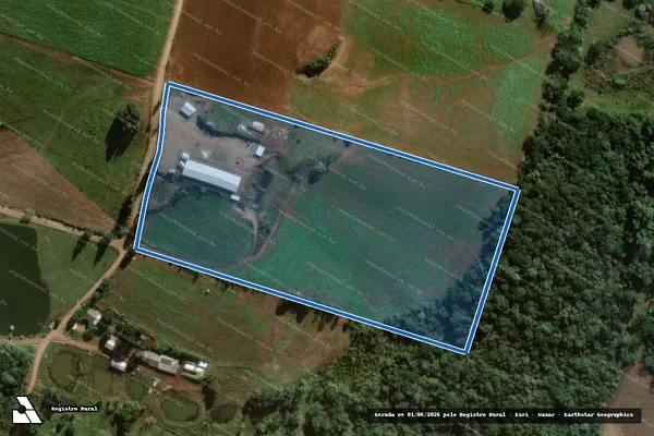 Imagem de satélite de PA Derrubada - LOTE 10B em Ponte Serrada - SC