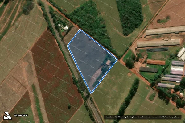 Imagem de satélite de Rancho Bello - Matrícula 6.011 em Tamboara - PR