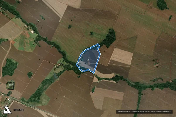 Imagem de satélite de FAZENDA SÃO TOMAZ CACHOEIRINHA DOURADINHO E CACHIADO em Rio Verde - GO