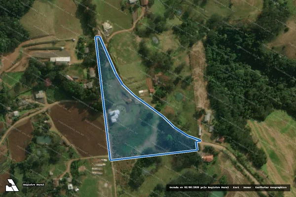 Imagem de satélite de PARTE DO LOTE RURAL Nº 38 - PARCELA 02 em São José do Cedro - SC