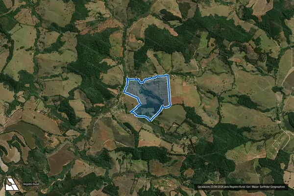 Imagem de satélite de Invernada - Parte 2 em Resende Costa - MG