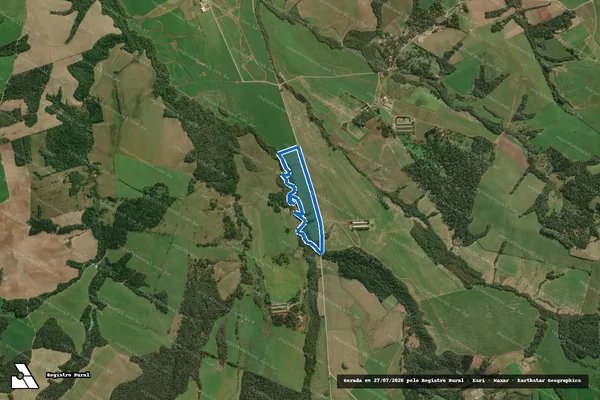 Imagem de satélite de Porteira da Chave - Única em Papanduva - SC