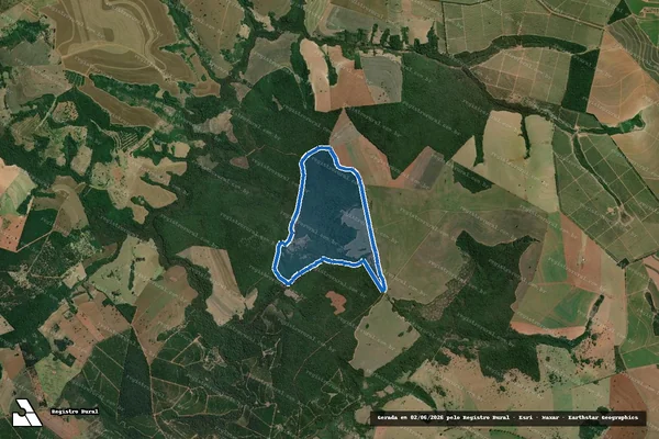Imagem de satélite de Fazenda Três Marias - GLEBA D em São Pedro do Turvo - SP