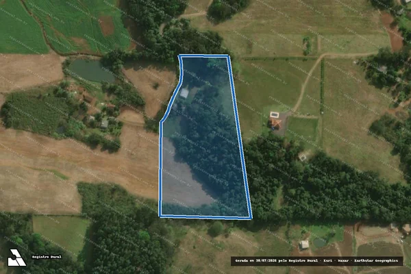 Imagem de satélite de Parte do Lote Rural n°08 - Gleba GLEBA 01 em São Miguel do Oeste - SC
