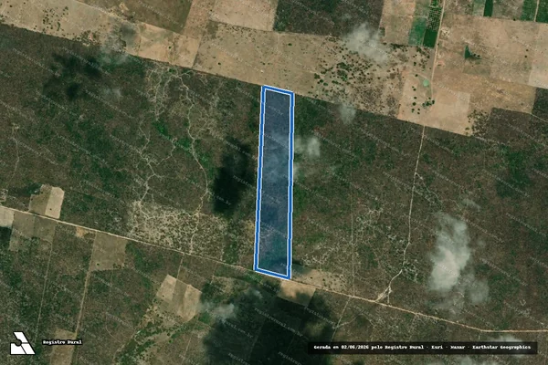 Imagem de satélite de Projeto de Assentamento Santa Maria  ? Lote 110 - Parte 1 em Ipanguaçu - RN
