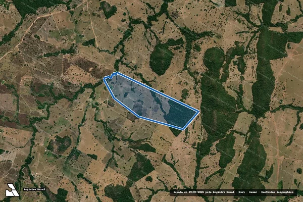 Imagem de satélite de FAZENDA CÓRREGO BRANCO - GLEBA ? B - 001 em Itapirapuã - GO