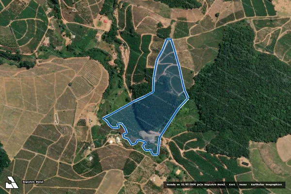 Imagem de satélite de Gleba 9 - Parte 1 em Imbé de Minas - MG
