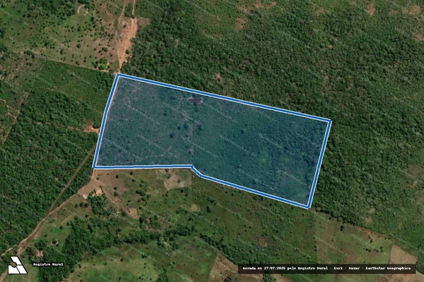 Imagem de satélite de Fazenda Três Irmãos Lot. Faz. Serra Gleba 12 Lote 02 - D em Itaguatins - TO
