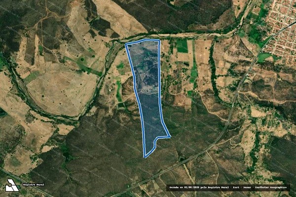 Imagem de satélite de SITIO BARRENTA - ESPOLIO DE JORGE DE FREITAS QUEIROZ em Boa Ventura - PB