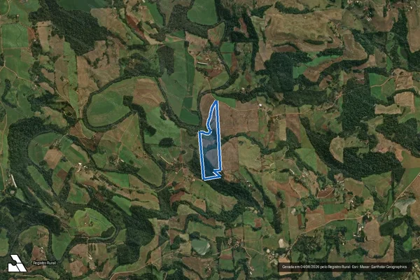 Imagem de satélite de Parte do Lote Rural nº 88 - Parcela 01 em Descanso - SC
