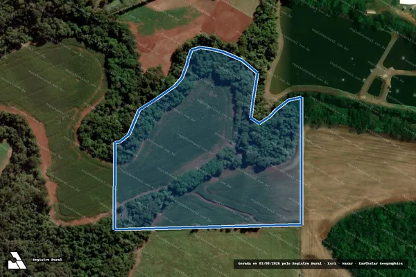 Imagem de satélite de Lote Rural n° 9.B, do 10° Perímetro da Fazenda Britânia - Parte 1 em Toledo - PR