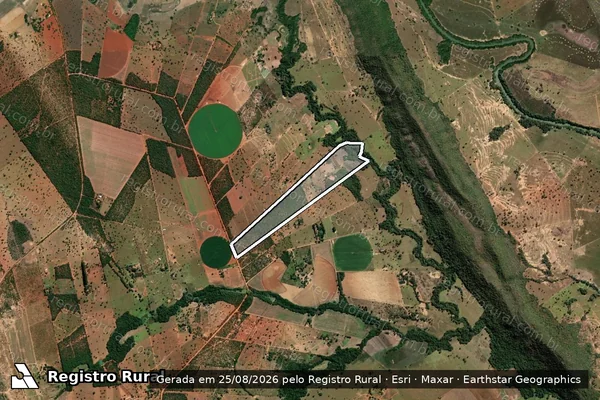 Imagem de satélite de P.A. RENASCER ? LOTE 14 - Parte 1 em Unaí - MG