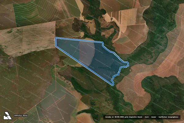Imagem de satélite de Fazenda Santa Rosa em Barra do Garças - MT