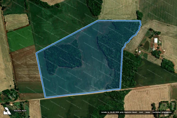 Imagem de satélite de Agropecuária Irmãos Tombini - Parcela 1 em Coqueiros do Sul - RS