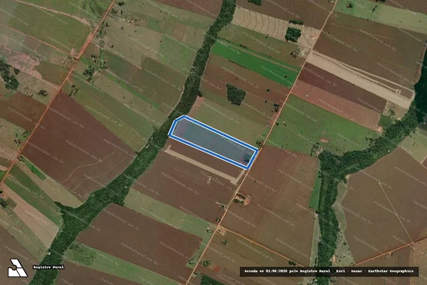 Imagem de satélite de Sítio Santo Antônio, Lote Rural 139, Gleba 01, PA/VU - Parcela 1 em Corumbiara - RO