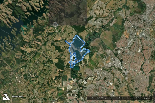 Imagem de satélite de Fazenda Sant Anna do Rio Abaixo - Gleba B3 ? Área Remanescente A em Jacareí - SP