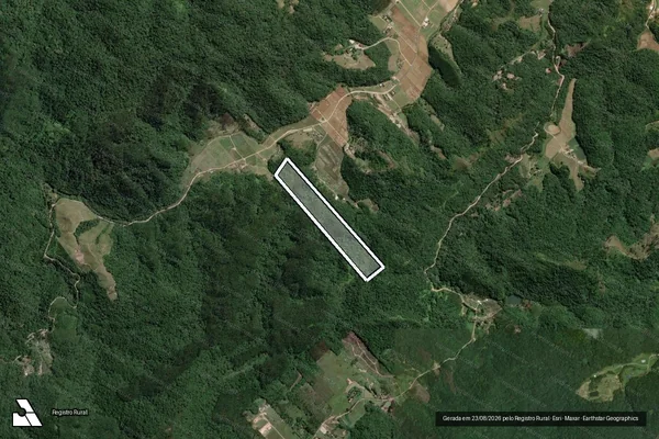 Imagem de satélite de FAZENDA GARUVA/MINAS - COTEMINAS S/A em Gaspar - SC