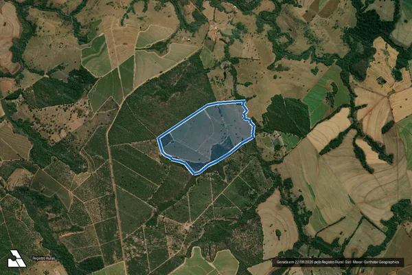 Imagem de satélite de FAZENDA SILVEIRA - PARTE 01 em Patrocínio Paulista - SP