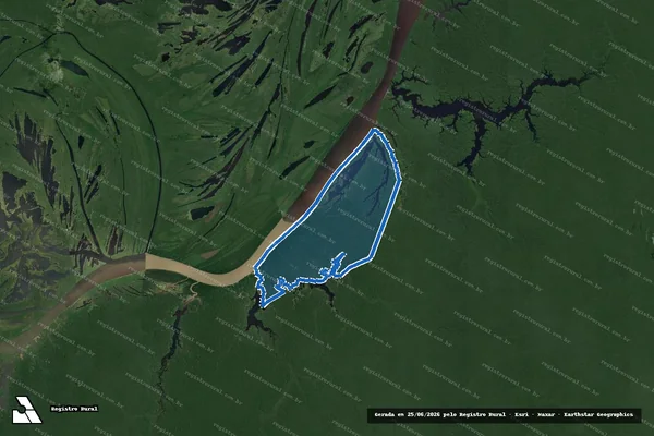 Imagem de satélite de Fazenda Suará – Lote Surará III em Beruri - AM