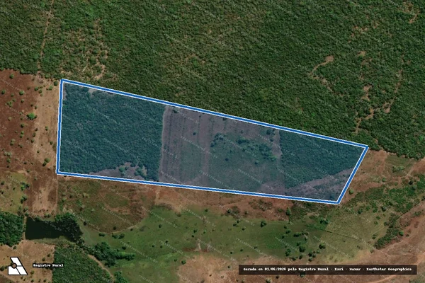 Imagem de satélite de FAZENDA LANDI Parte A da Unificação dos Lotes 24 e 25-P do Loteamento Gameleira nº 13 - PARTE A em Formoso do Araguaia - TO
