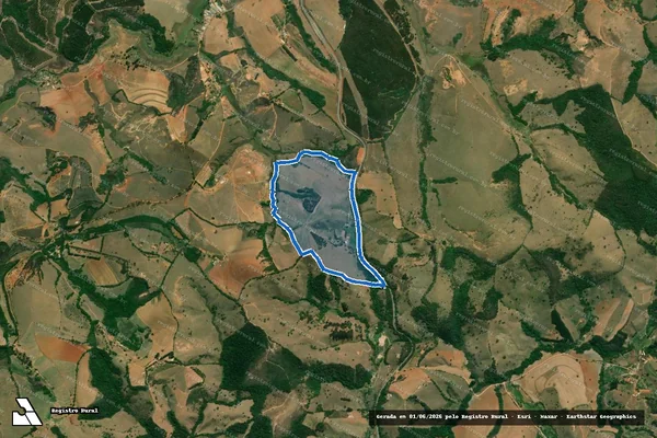 Imagem de satélite de Sitio Linda Flor - Gleba 01 em Cruzília - MG