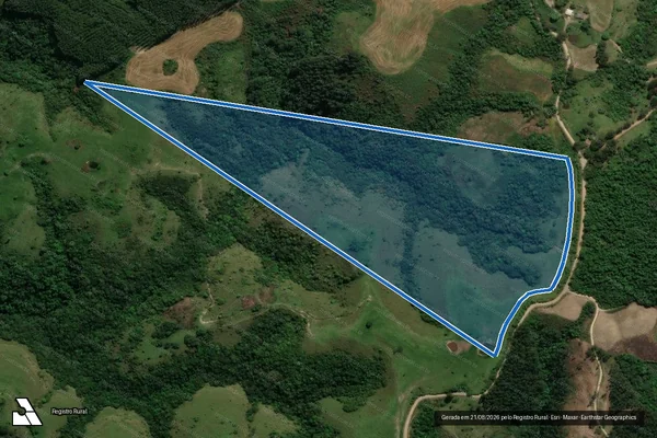 Imagem de satélite de Fazenda Santa Tereza - Parte 1 em Cândido de Abreu - PR