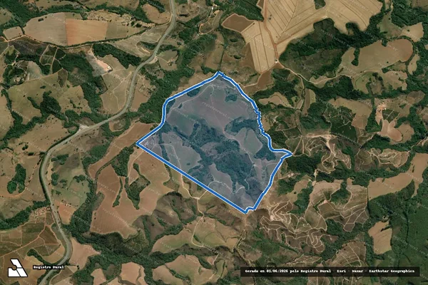 Imagem de satélite de Fazenda Mata Vaca - PARCELA 01 em Carmo da Cachoeira - MG