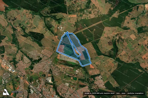 Imagem de satélite de ÁREA REMANESCENTE DA FAZENDA BELVEDERE em Bauru - SP