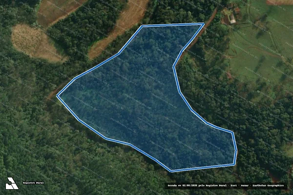 Imagem de satélite de PARTE DO LOTE RURAL N°103 - PARCELA 03 em São João do Oeste - SC
