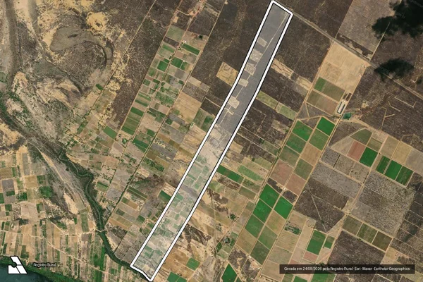 Imagem de satélite de FAZENDA VALE VERDE - Parte 2 em Lagoa Grande - PE