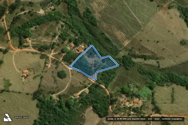 Imagem de satélite de Sitio Canto da Seriema - PARTE 1 em Desterro de Entre Rios - MG