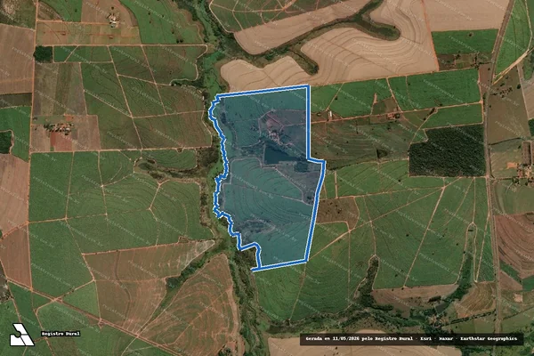 Imagem de satélite de Fazenda Nossa Senhora Aparecida - Área Remanescente em Guaiçara - SP
