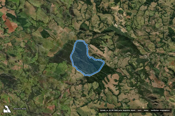 Imagem de satélite de Fazenda Palmeiras - Matricula 2594 B em Pratápolis - MG