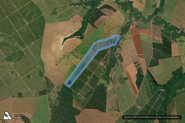 Imagem de satélite de SITIO SÃO BENEDITO - Parcela 1 em Ubirajara - SP