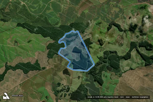 Imagem de satélite de Fazenda Nova - Lote 1 em Cachoeira do Sul - RS