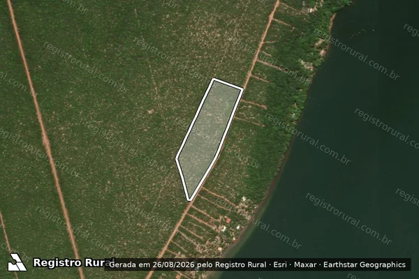 Imagem de satélite de LOTE 02 LOTEAMENTO TODOS OS SANTOS - GLEBA 02 - GLEBA 25 em Miracema do Tocantins - TO