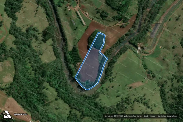 Imagem de satélite de Parte do lote rural 132 - Parcela 1 em Itá - SC