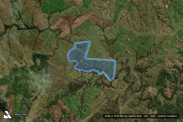 Imagem de satélite de Fazenda Missioneira I - Parte 1 em Lavras do Sul - RS
