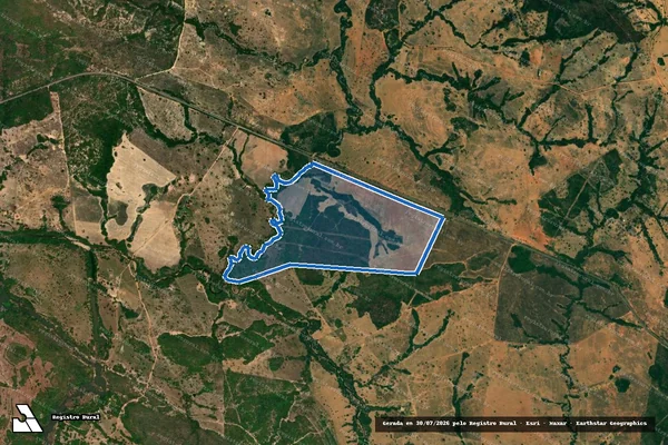 Imagem de satélite de FAZENDA JACARÉ DENOMINADA FAZENDA BARRAS - Gleba 02 em Diorama - GO