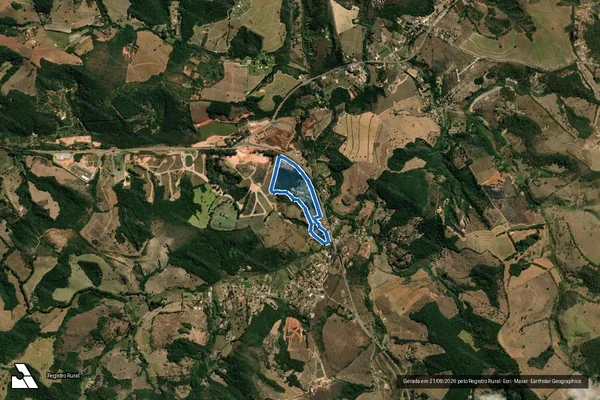 Imagem de satélite de Sítio Girassol - Sítio Girassol em Ouro Preto - MG