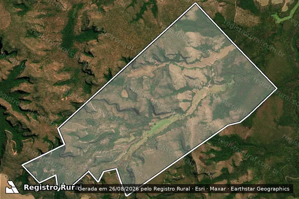 Imagem de satélite de FAZENDA VÃO DA CASTANHA - DATA BREJOS - Matrícula 112 em Tasso Fragoso - MA