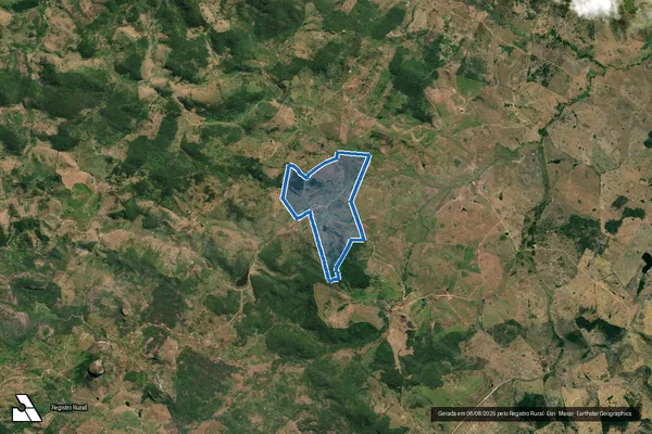 Imagem de satélite de FAZENDA BAIXA BONITA - Parte 1 em Jordânia - MG