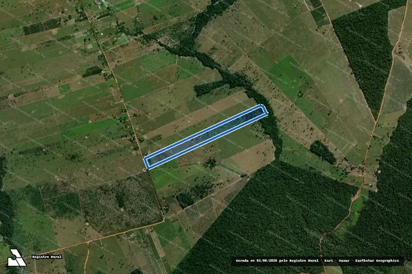 Imagem de satélite de LOTE 11 ? SUBGLEBA 05 ? SITIO SÃO JOSÉ ? GLEBA CONCEIÇÃO  - Parte 01 em Costa Marques - RO