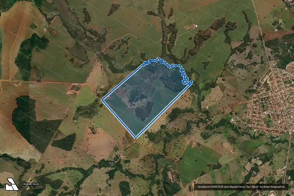 Imagem de satélite de FAZENDA BOA VISTA LUGAR DENOMINADO QUINHÃO Nº 07 E QUINHÃO Nº 6 - Parcela 1 em Cezarina - GO
