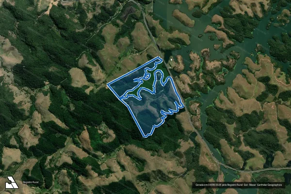 Imagem de satélite de Reserva Santa Rita da Lagoa Azul - Área Total - Area Remanescente em Piraí - RJ