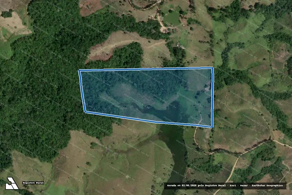 Imagem de satélite de SITIO CAMARGO - Matrícula 6474 em Cerro Azul - PR