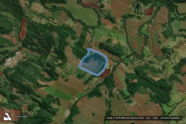 Imagem de satélite de Lote 192/193/A, (formado pela pte. Oeste dos lts. 192/193) 28º Perímetro, da Faz. Britânia - Lote 192/193, (formado pela parte Oeste dos lotes 192/193) 28º Perímetro, da Faz. Britânia em Mercedes - PR