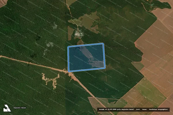 Imagem de satélite de Lote nº 68 - Parte 1 em Tapurah - MT