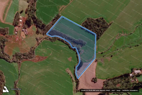 Imagem de satélite de Granja Santo Antonio - Marco em Coronel Bicaco - RS
